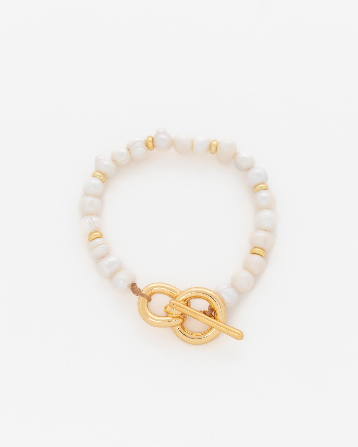 Pulsera perla eslabón lazo Maxi + aretes