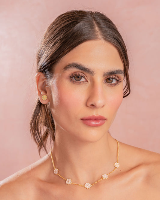 Set Collar Made Of Luck + Aretes Trebol AVEMARÍA X TERS