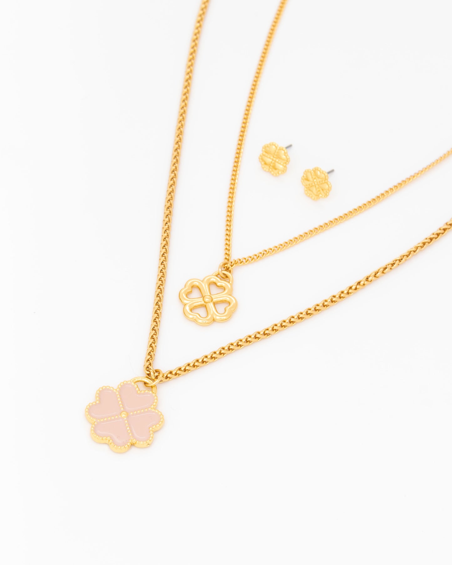 Layering Trebol + Aretes Trebol AVEMARIA X TERS